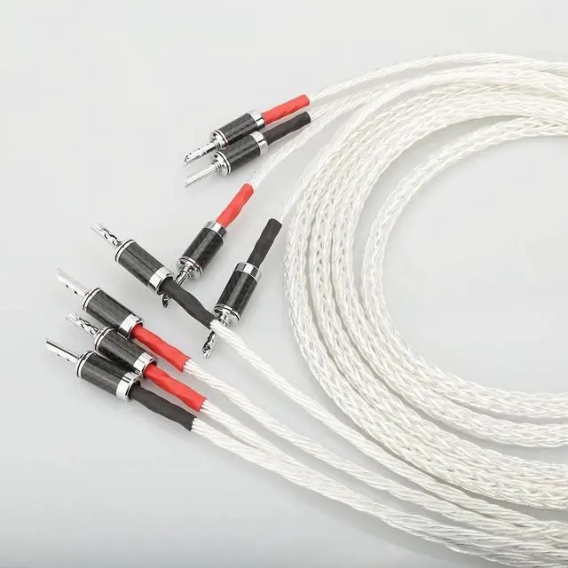 Alt view image 6 of 6 - 8N single silver Plated Twisted Speaker Cable Loudspeaker Cable For HIFI amplifier speaker Audiophile Length:(2.5m)