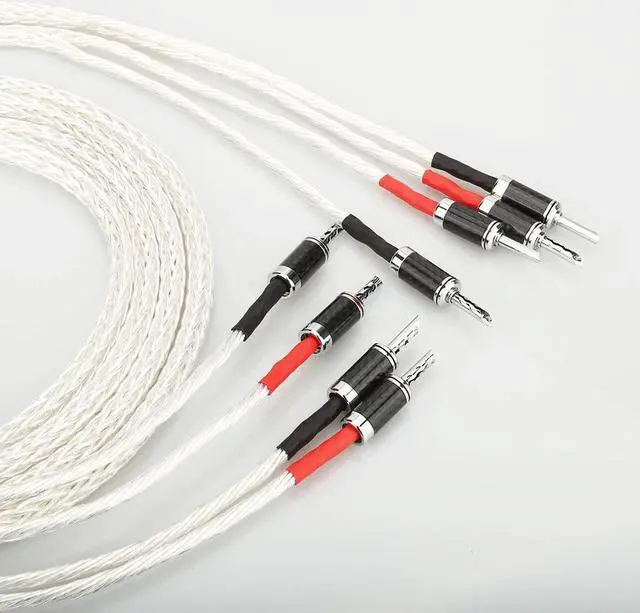 Alt view image 5 of 6 - 8N single silver Plated Twisted Speaker Cable Loudspeaker Cable For HIFI amplifier speaker Audiophile Length:(2.5m)