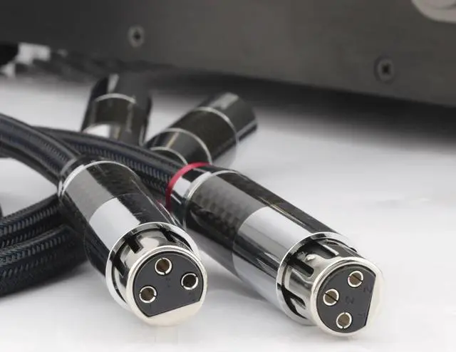 Alt view image 2 of 6 - A10 Silver Plated XLR Balanced HiFi Audio Interconnect Cables Female XLR to Male XLR XLR Wire Signal Line XLR Cables Length:1.5m