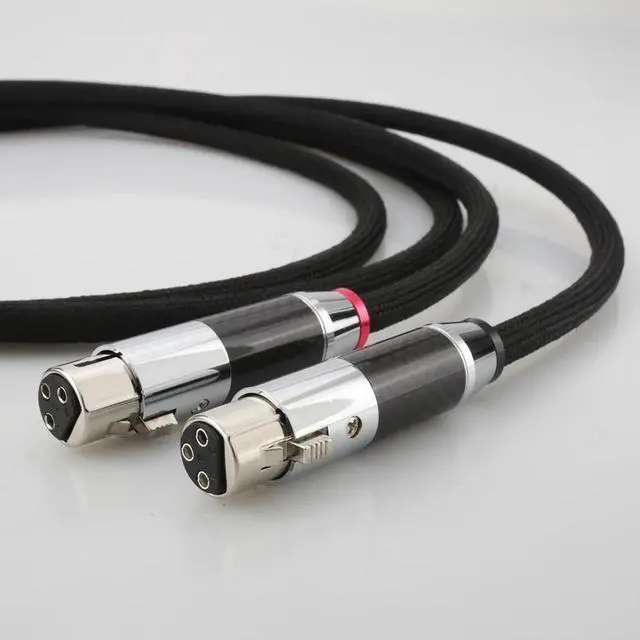 Alt view image 6 of 6 - HI-End A10 HIFI Silver Plating XLR Plug interconnect audio cable Length:(1m)