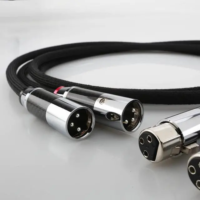 Alt view image 3 of 6 - HI-End A10 HIFI Silver Plating XLR Plug interconnect audio cable Length:(1m)