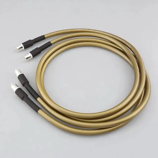 Alt view image 5 of 6 - HiFi A70 RCA interconnect cable with Silver plated RCA plug connector Length:2m