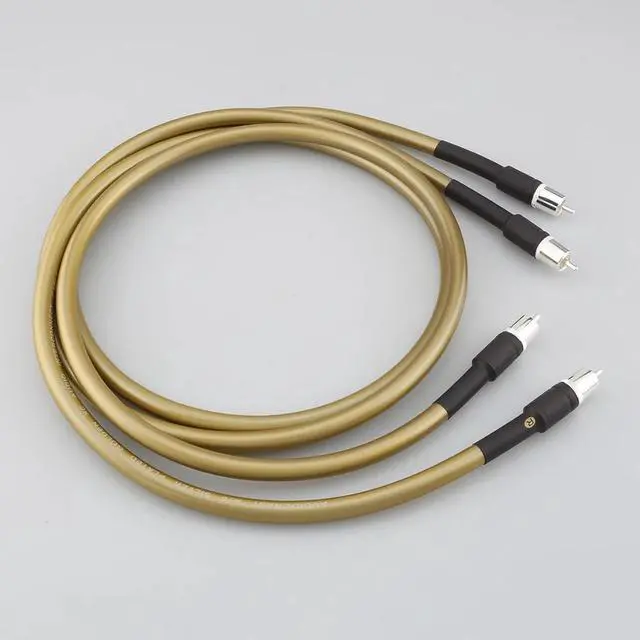 Alt view image 4 of 6 - HiFi A70 RCA interconnect cable with Silver plated RCA plug connector Length:2m