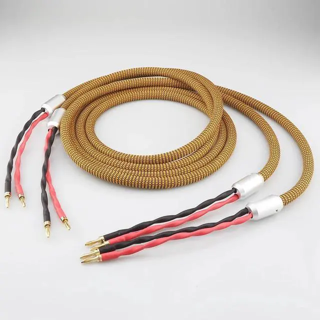 Main image of AS0801 Silver Plated HIFI Speaker Cable Audiophile Loudspeaker Cable Length:(2.5m)