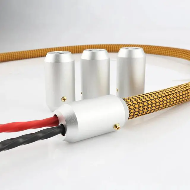 Alt view image 5 of 6 - AS0801 Silver Plated HIFI Speaker Cable Audiophile Loudspeaker Cable Length:(2.5m)