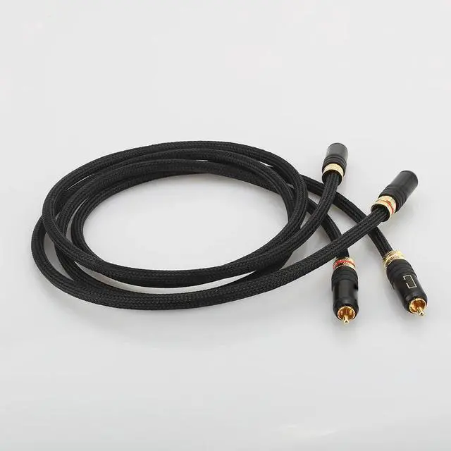 Alt view image 3 of 6 - A53 Pair RCA Interconnect Audio Cable analog Hifi Stereo Audio Cable Pure Copper Phono RCA Cable For Home theater Length:(1.5m)