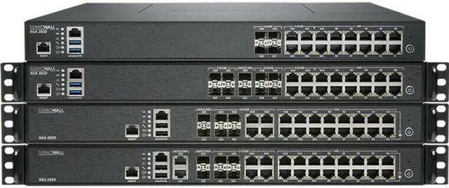 Alt view image 8 of 13 - SonicWALL - 01-SSC-3215 - SonicWall NSA 3650 High Availability Network Security/Firewall Appliance - 16 Port -