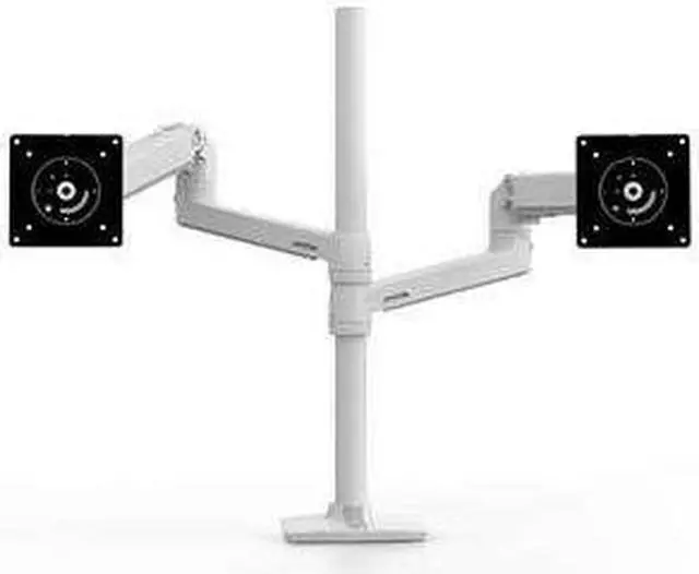 Alt view image 9 of 20 - LX DUAL STACKING ARM, TALL POLE, BRIGHT WHITE, GRAY ACCENTS