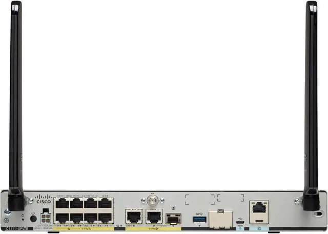 Alt view image 3 of 6 - Cisco C1111-8P Integrated Services Router - 10 Ports - PoE Ports - Management Port - 1 Slots - -