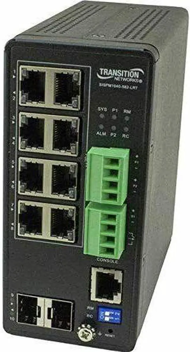 Alt view image 7 of 12 - Transition Networks Managed Hardened Gigabit Ethernet PoE++ Switch