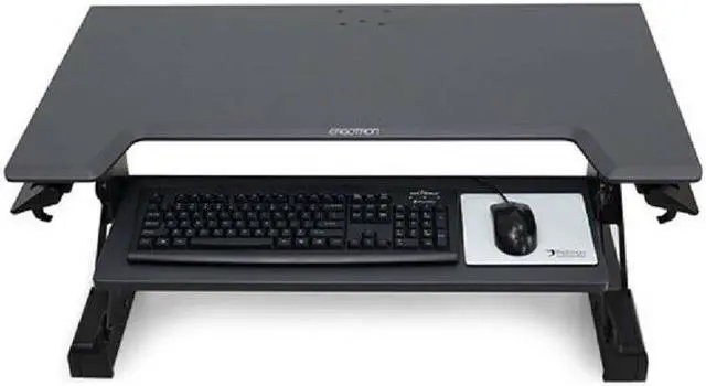 Alt view image 20 of 20 - Ergotron 33-406-085 WorkFit-TL, Sit-Stand Desktop Workstation (Black with grey surface)