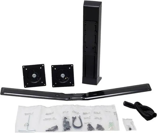 Alt view image 11 of 13 - Ergotron 97-934-085 WorkFit Dual Monitor Kit, universal
