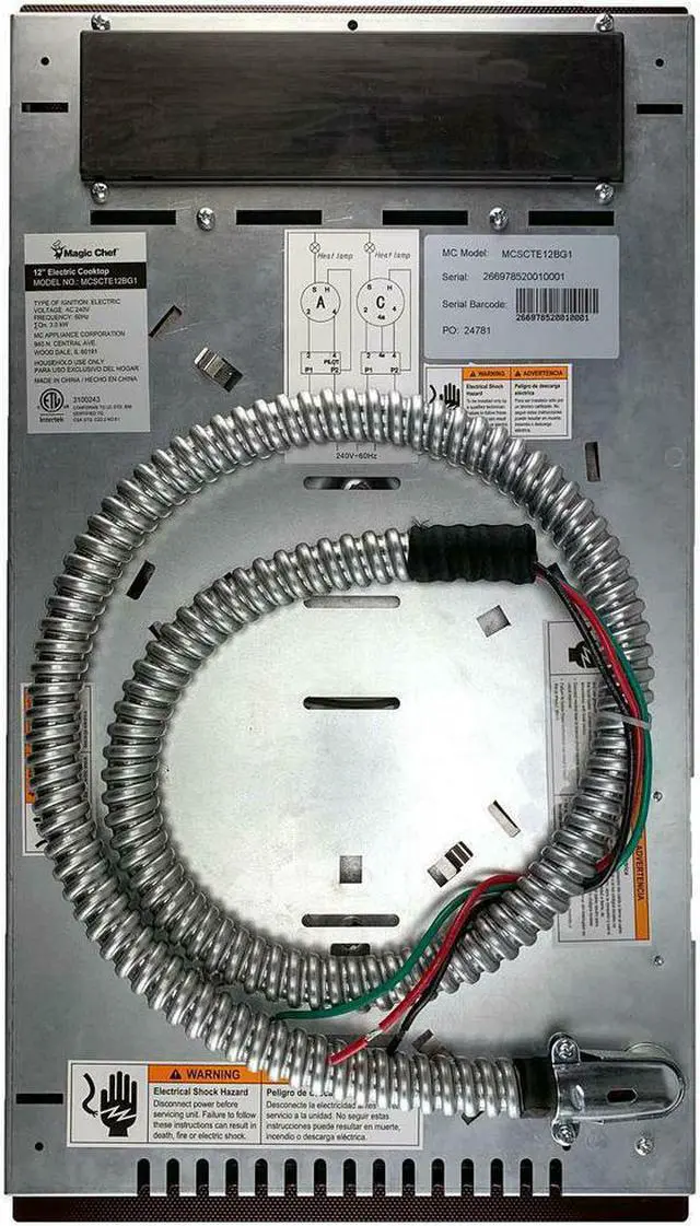 Alt view image 4 of 10 - Magic Chef 12-Inch Electric Cooktop 120V MCSCTE12BG2