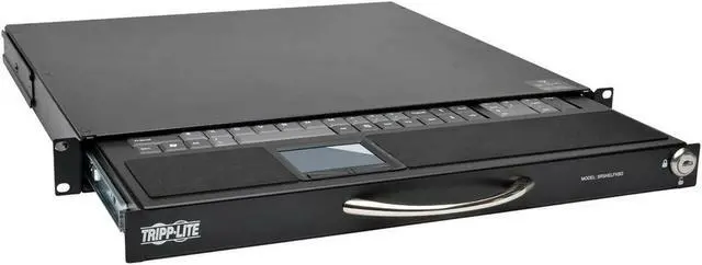 Alt view image 9 of 16 - Tripp Lite 1U Rackmount Keyboard with KVM Cable Kit for 2-Post or 4-Post Racks (SRSHELFKBD)