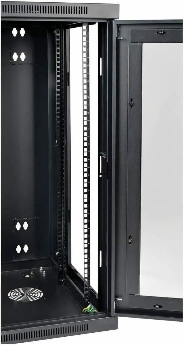 Alt view image 4 of 10 - Tripp Lite SRW18USG SmartRack 18U Low-Profile Switch-Depth WallMount Rack Enclosure Cabinet