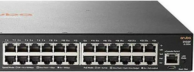 Alt view image 6 of 15 - Aruba 2930F 24G PoE+ 4SFP+ Managed L3 Switch - 24 PoE+ Ethernet Ports & 4 1/10 Gigabit SFP+ Uplink Ports - JL255A#ABA