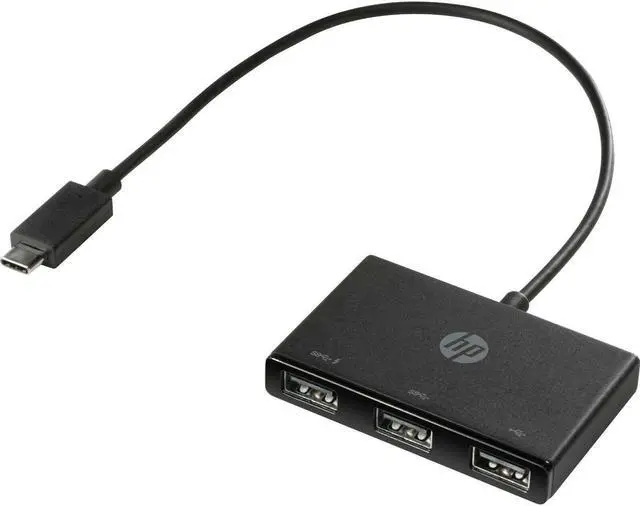 Alt view image 9 of 15 - HP USB-C to USB-A Hub Z6A00UT HPB-C toB-A Hub