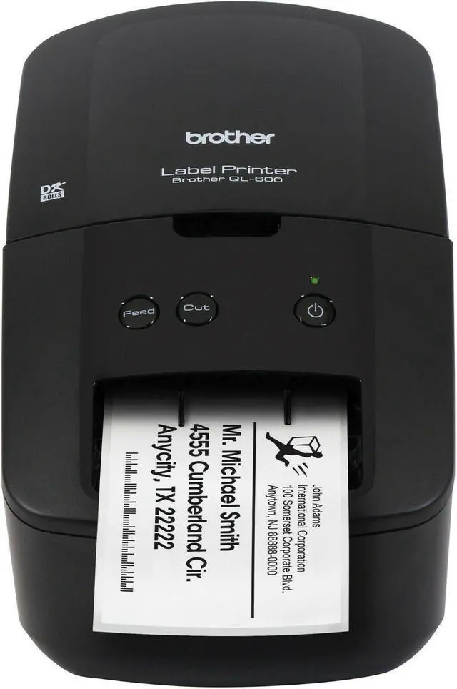 Alt view image 8 of 13 - Brother QL-600 Direct Thermal Printer Monochrome Desktop Label Print QL600