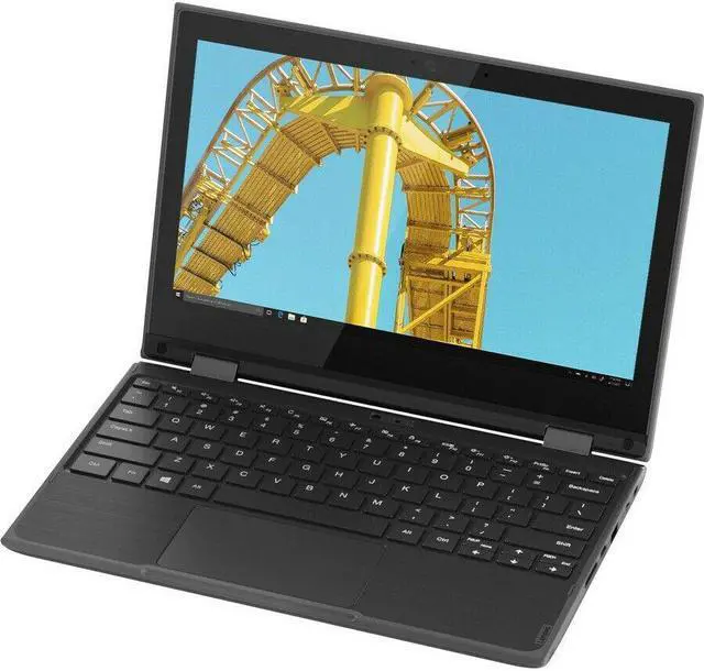 Alt view image 15 of 20 - Lenovo 300e Windows 2nd Gen 81M9007EUS 11.6" Touchscreen 2 in 1 Notebook - HD - 1366 x 768 - Intel Celeron N4120 Quad-core (4 Core) 1.10 GHz - 4 GB RAM - 128 GB SSD - Gray - Windows 10 Pro - Inte