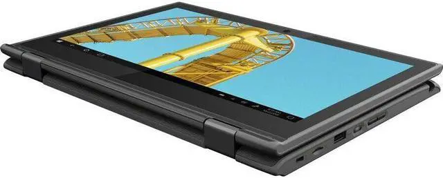 Alt view image 16 of 20 - Lenovo 300e Windows 2nd Gen 81M9007EUS 11.6" Touchscreen 2 in 1 Notebook - HD - 1366 x 768 - Intel Celeron N4120 Quad-core (4 Core) 1.10 GHz - 4 GB RAM - 128 GB SSD - Gray - Windows 10 Pro - Inte