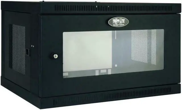 Alt view image 19 of 20 - Tripp Lite 6U Wall-Mount Rack Enclosure Cabinet with Clear Acrylic Window, Switch-Depth (SRW6UG)