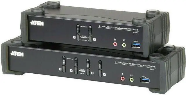 Alt view image 5 of 14 - ATEN CS1922 2-Port USB 3.0 4K DisplayPort KVMP Switch