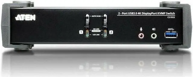 Alt view image 6 of 14 - ATEN CS1922 2-Port USB 3.0 4K DisplayPort KVMP Switch