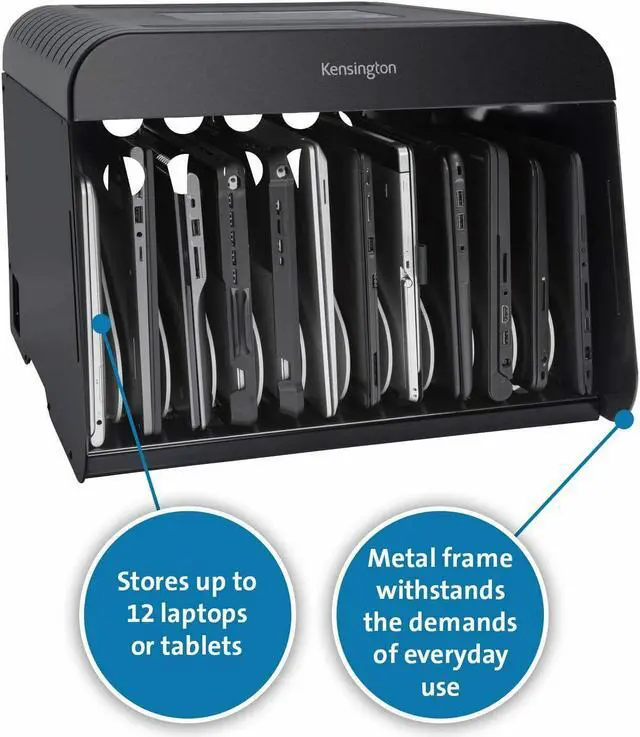 Alt view image 18 of 20 - Kensington Universal Laptop/Tablet AC Lock & Charge Station - Metal