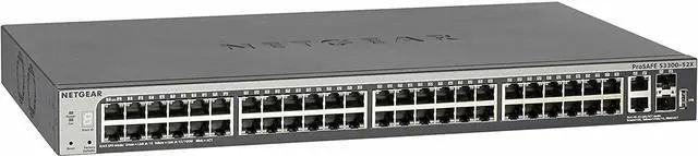 Alt view image 5 of 8 - NETGEAR S3300-52X 52-Port Gigabit Stackable Smart Managed Switch GS752TX-100NES