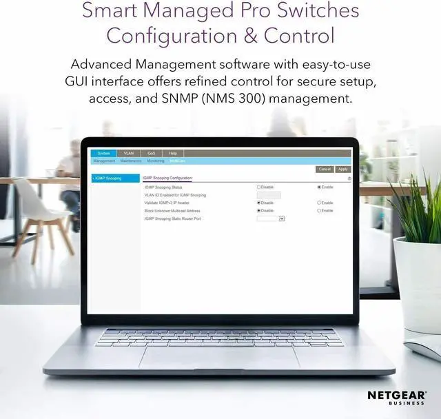 Alt view image 7 of 8 - NETGEAR S3300-52X 52-Port Gigabit Stackable Smart Managed Switch GS752TX-100NES