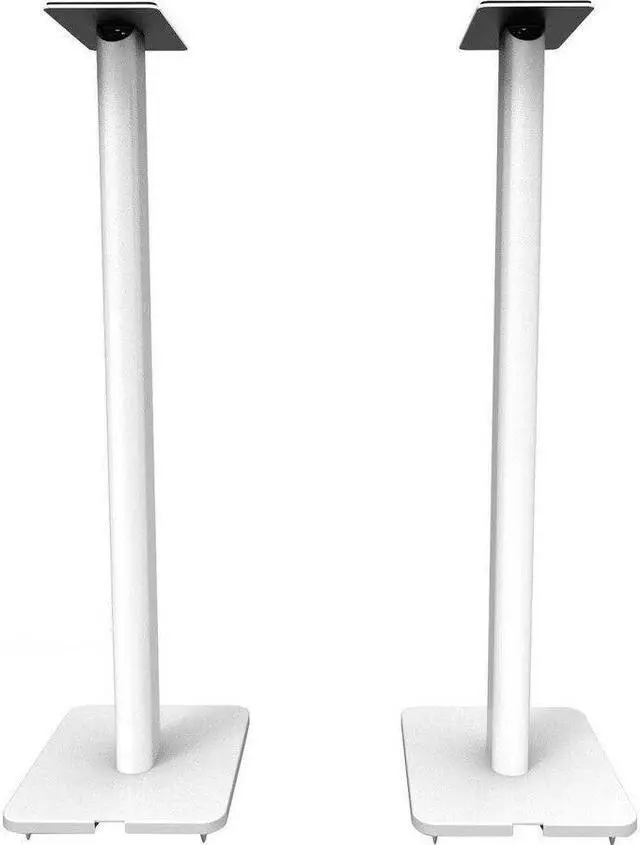 Alt view image 8 of 12 - Kanto SP32PL 32" Bookshelf Speaker Stands - Pair (White)