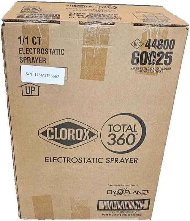 Alt view image 7 of 7 - Clorox Total 360 System Electrostatic Sprayer, Cart System, Trigger, Hose #60025