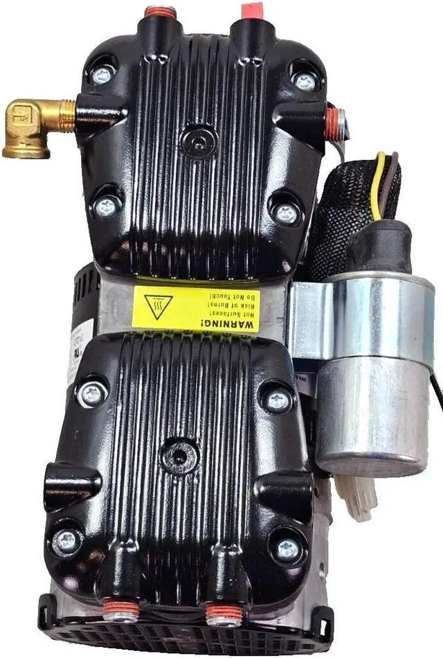 Alt view image 6 of 7 - Gast 87R647 Oil Free Twin Cylinder Vacuum Pump 1/2HP 120/240V, 6.2A