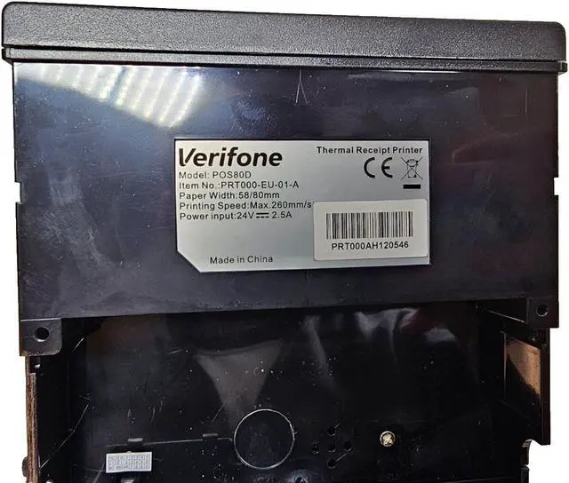 Alt view image 4 of 5 - Verifone, Inc POS80D Thermal Receipt Printer, Network/Wifi/USB, Compact, 80mm
