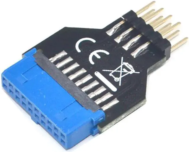 Alt view image 4 of 5 - Misskit PC Chassis Front USB3.0 19 pin 20 Pin Female to USB2.0 9 pin Male Adapter USB 3.0 19Pin /20Pin to USB 2.0 9PIN Converter Adapter