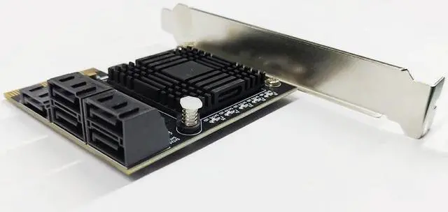 Alt view image 3 of 6 - Add On Cards PCIE SATA Controller PCI-E SATA Hub/Card PCIE to SATA 3.0 Card 5-Ports SATA3 SSD PCI Express X4 Gen3 Adapter