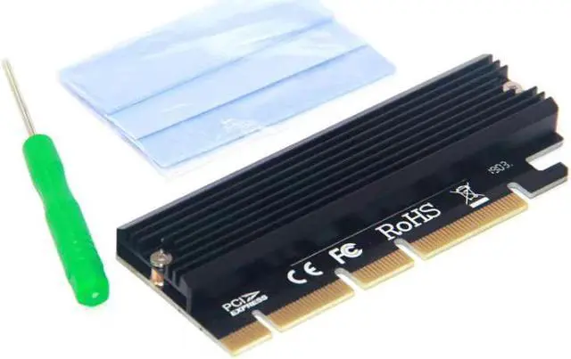 Main image of M.2 NVME Raiser PCIE to M2 Adapter PCI Express GEN3 High Speed Compatible PCIE X16 X8 X4 Slot LED Indicator for 2230-2280 M2 SSD