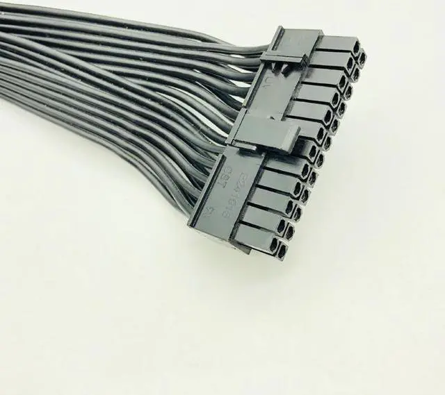 Alt view image 3 of 6 - 10pin+14pin to 24pin Modular Power Supply Cables Sleeved Cable Adapter ATX 24Pin for Corsair AX1200 AX1200i RM Series 18AWG 60cm