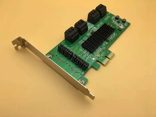 Alt view image 2 of 6 - SATA3 Expansion Card PCI E to SATA3.0 6Gbps 8 port SATA HDD SSD Controller Card Chip for Marvell with Low Profile Bracket