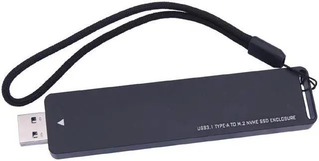 Alt view image 2 of 4 - M2 SSD Case NVME SSD Enclosure M.2 to USB 3.1 Type A Hard Drive Enclosure Case for 2230 2242 2260 2280 NVME PCI-E M Key SSD Disk