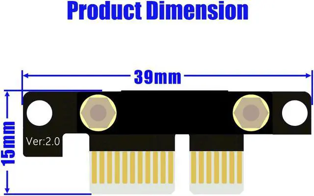 Alt view image 4 of 6 - PCI express extension cable 36PIN 1X 90 degree extension cable PCI e PCIe PCI-e  x1 Riser Cables
