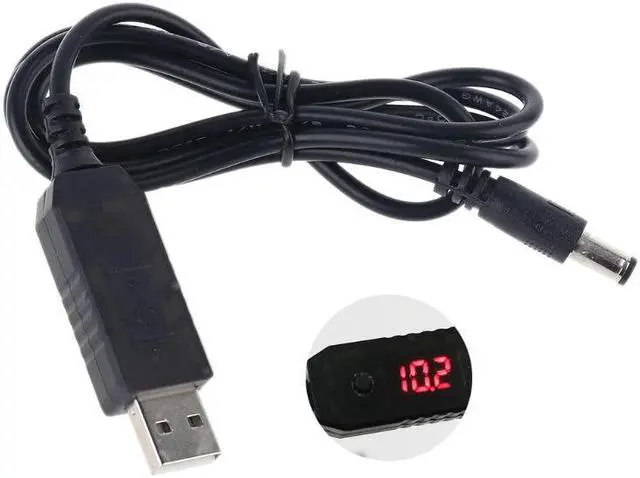 Main image of 3.0 USB To 5V-12V Adjustable Voltage Step Up 5.5x2.1mm Cable Power Boost supply Line For WiFi Router LED Strip 12V Device