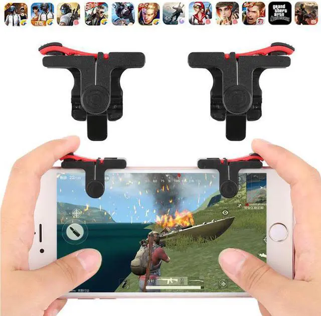 Main image of 1 Pair Universal Controller Button Assist Cell Phone Shooter Gaming  Mobile Game Pad Grip L1R1 Joystick for iPhone Android Phone