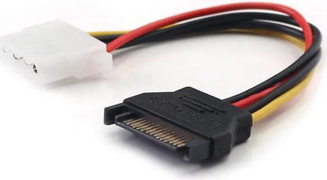 Alt view image 5 of 5 - 1pcs 15 Pin SATA Male to Molex IDE 4 Pin Female Adapter Power Cable 15-pin SATA to 4-pin Molex For Computer Hard Drive