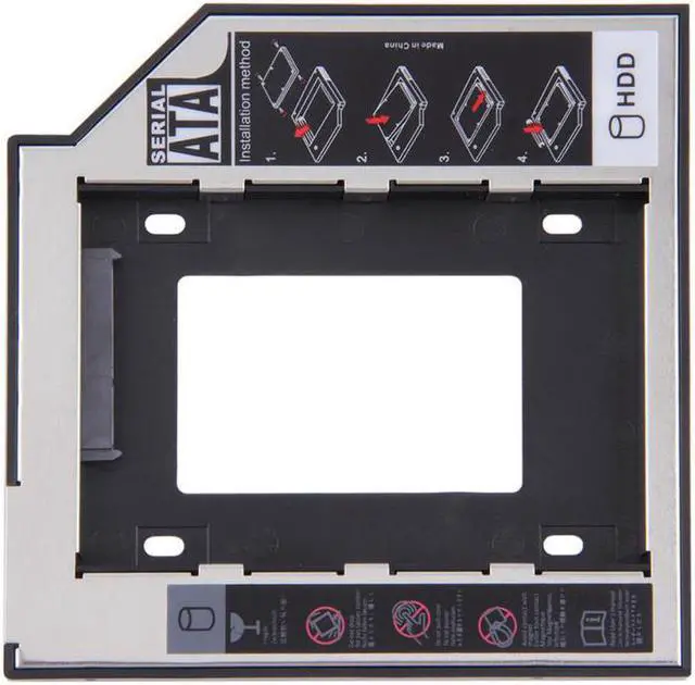 Main image of Aluminum 2nd HDD Caddy 9.5 12.7mm SATA 3.0 Hard Disk Drive Box Optibay Enclosure 2.5 SSD For Laptop DVD-ROM