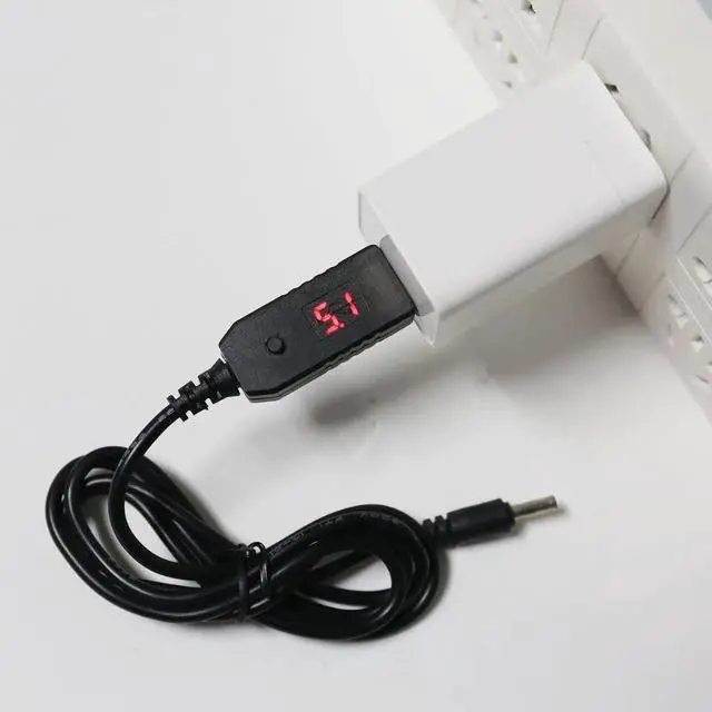 Alt view image 2 of 5 - 3.0 USB To 5V-12V Adjustable Voltage Step Up 5.5x2.1mm Cable Power Boost supply Line For WiFi Router LED Strip 12V Device