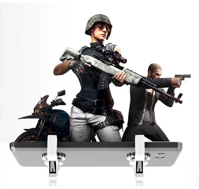 Alt view image 2 of 6 - 1pair Phone Game Trigger Mobile Game Fire Button Aim Key L1R1 Shooter Controller For Knives Out Rules Of Survivle Game