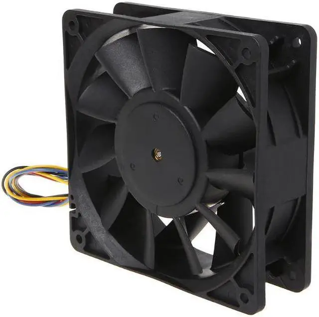 Alt view image 4 of 5 - 7000RPM Miner Cooling Fan 12038 12V 3A Dual Ball Bearing Brushless 4-Wire PWM Temperature Control Radiator Air Cooler