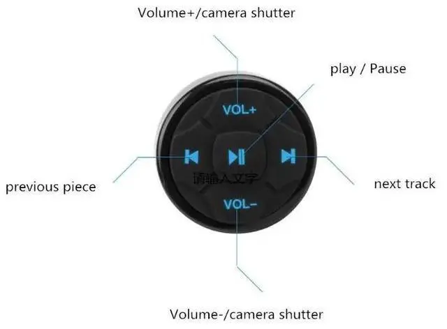 Alt view image 3 of 6 - Universal Car Steering Wheel Wireless Bluetooth Remote Control Media Button for Mobile Phone Controller Car Kit