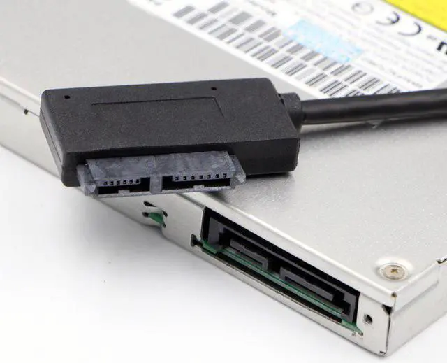 Alt view image 5 of 5 - USB 3.0 to Slimline Sata 7 + 6 13Pin Adapter Converter Cable for Laptop CD / DVD ROM Drive Data Cord Adapter